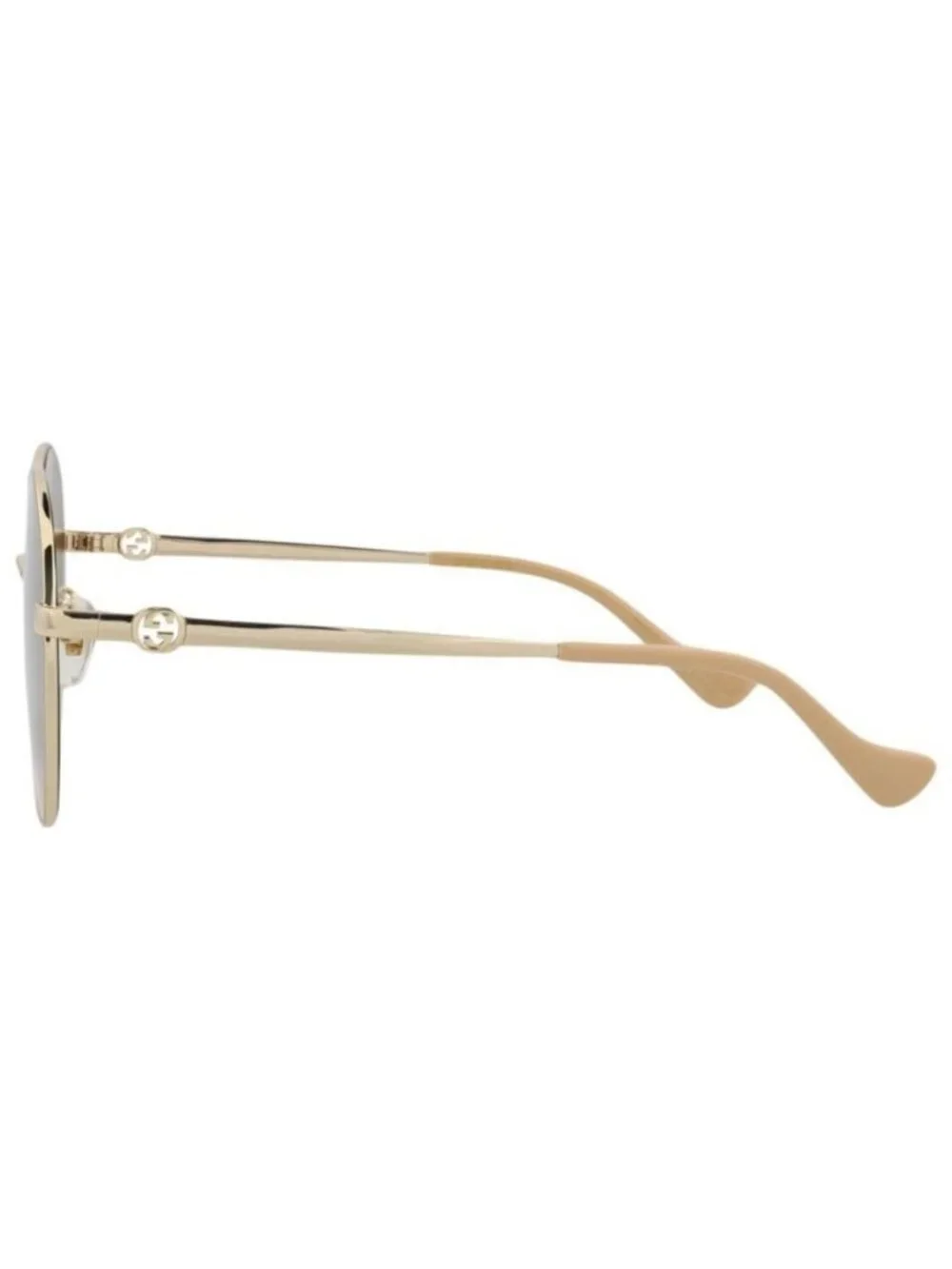 New Gucci Womens Round/Oval Gold Gold Brown Fashion Designer Sunglasses